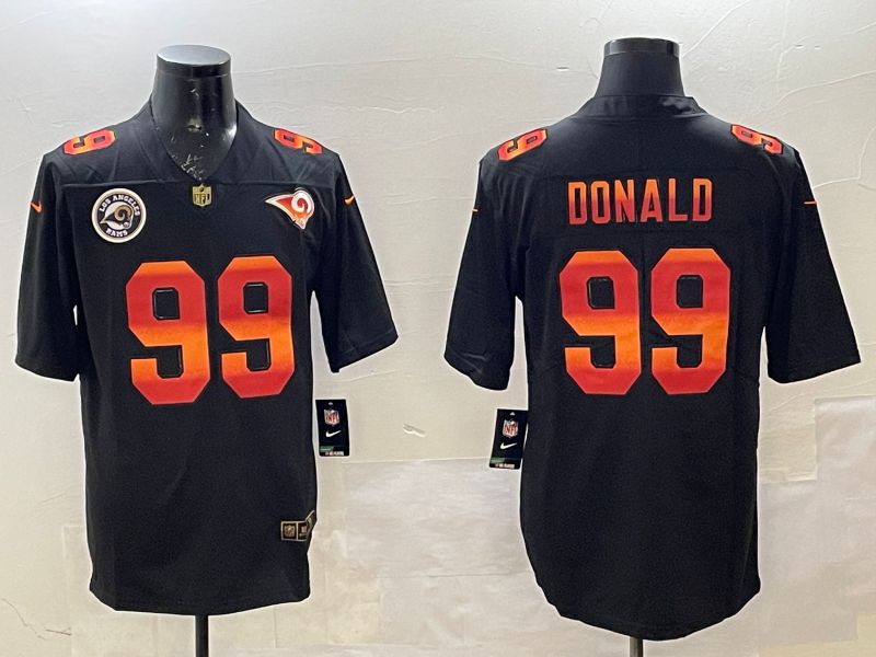 Men Los Angeles Rams #99 Donald Black Fashion 2025 Nike Limited NFL Jersey style 2->st.louis cardinals->MLB Jersey